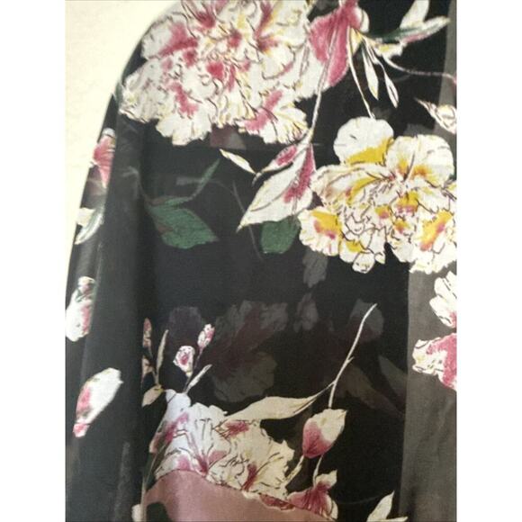 14th & Union Women’s Poncho Sheer black Floral Cardigan Fall Shawl, One Size OS - Picture 10 of 12